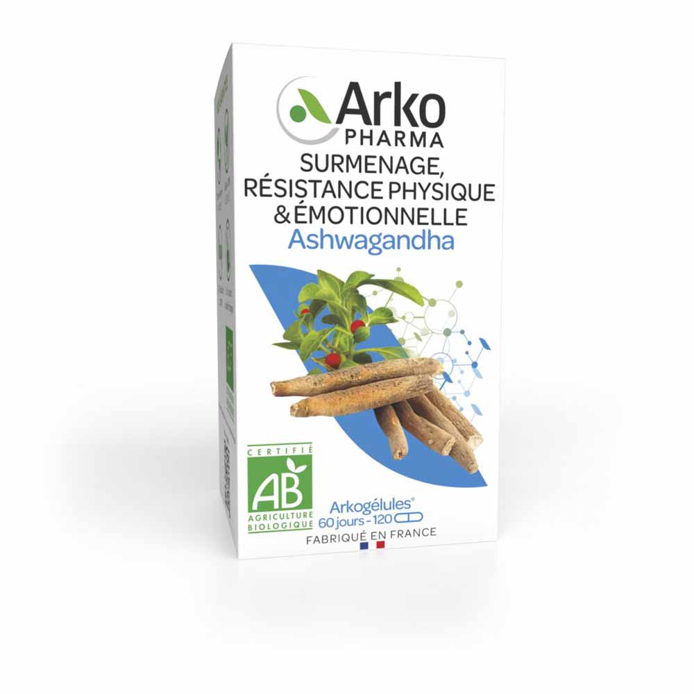 Arkopharma Arkocapsules Ashwagandha Bioes Overwork, Physical & Emotional Resistance 120 capsules