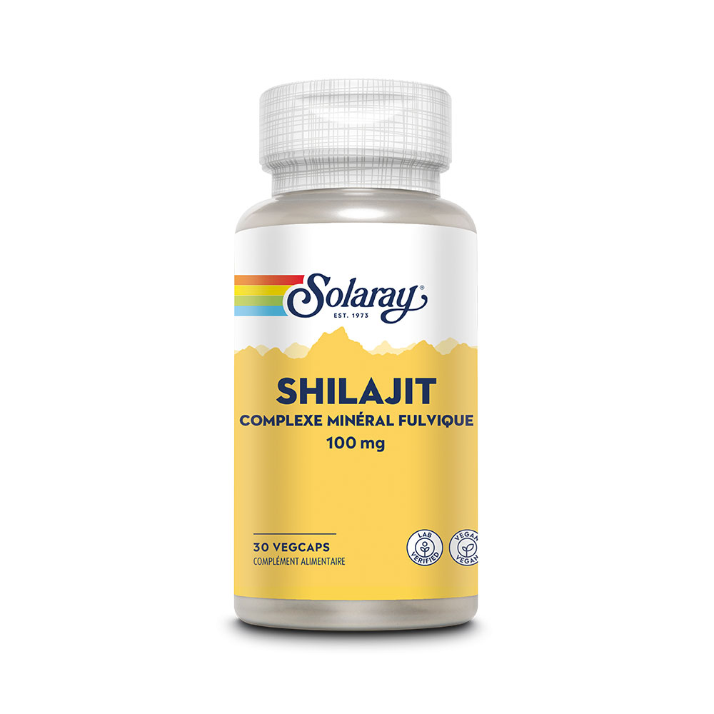 Solaray Shilajit 100 mg fulvic mineral complex 30 capsules