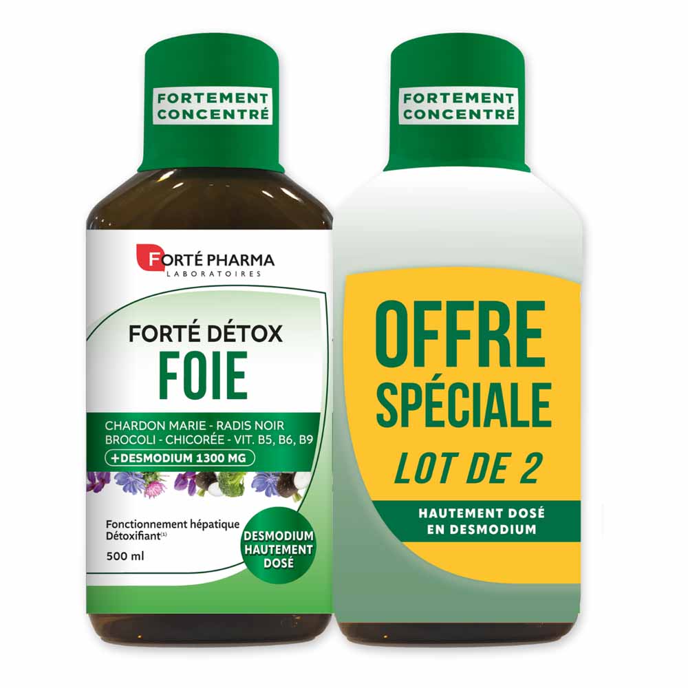 Forté Pharma Forté Détox Natural Liver Detoxifier enriched with Desmodium 2x500ml