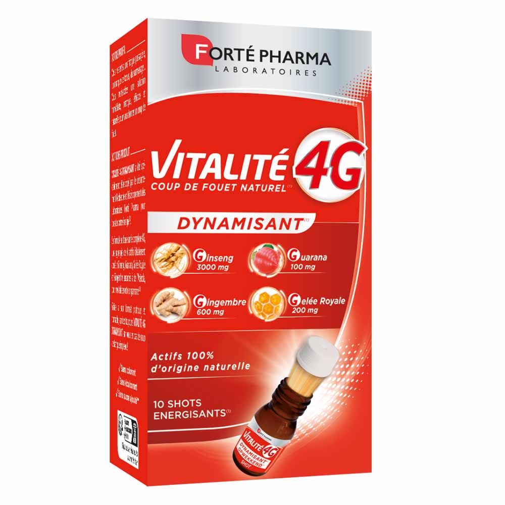 Forté Pharma Vitalité 4G Vitality Dynamisant X 10 Shots 4g