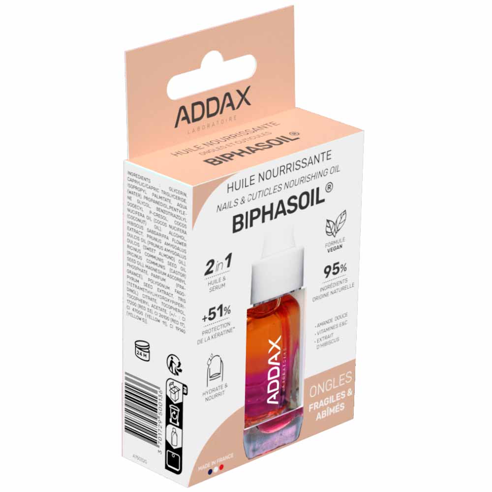 Addax BIPHASOIL® 2-in-1 nourishing serum for nails and cuticles 11 ml