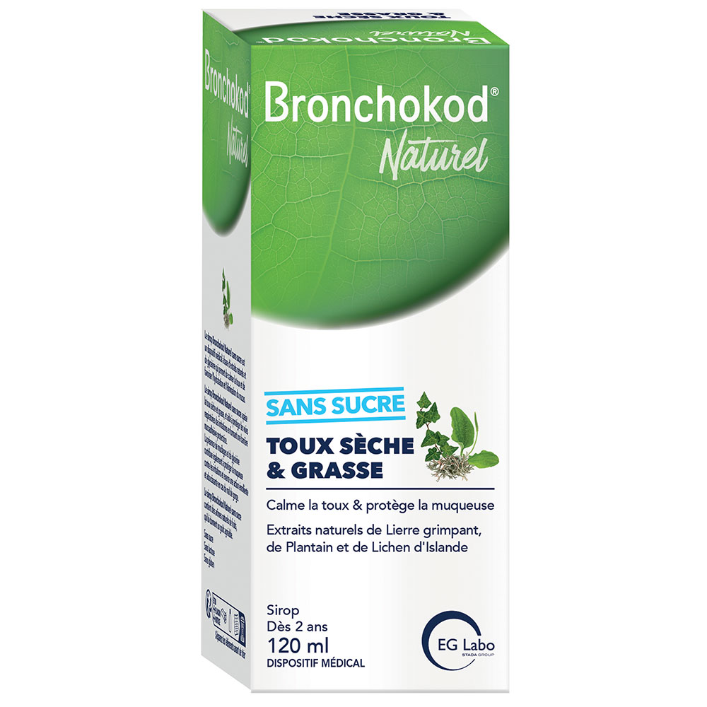 EG Labo Bronchokod Natural Dry &amp; Oily Cough Sugar Free 120ml