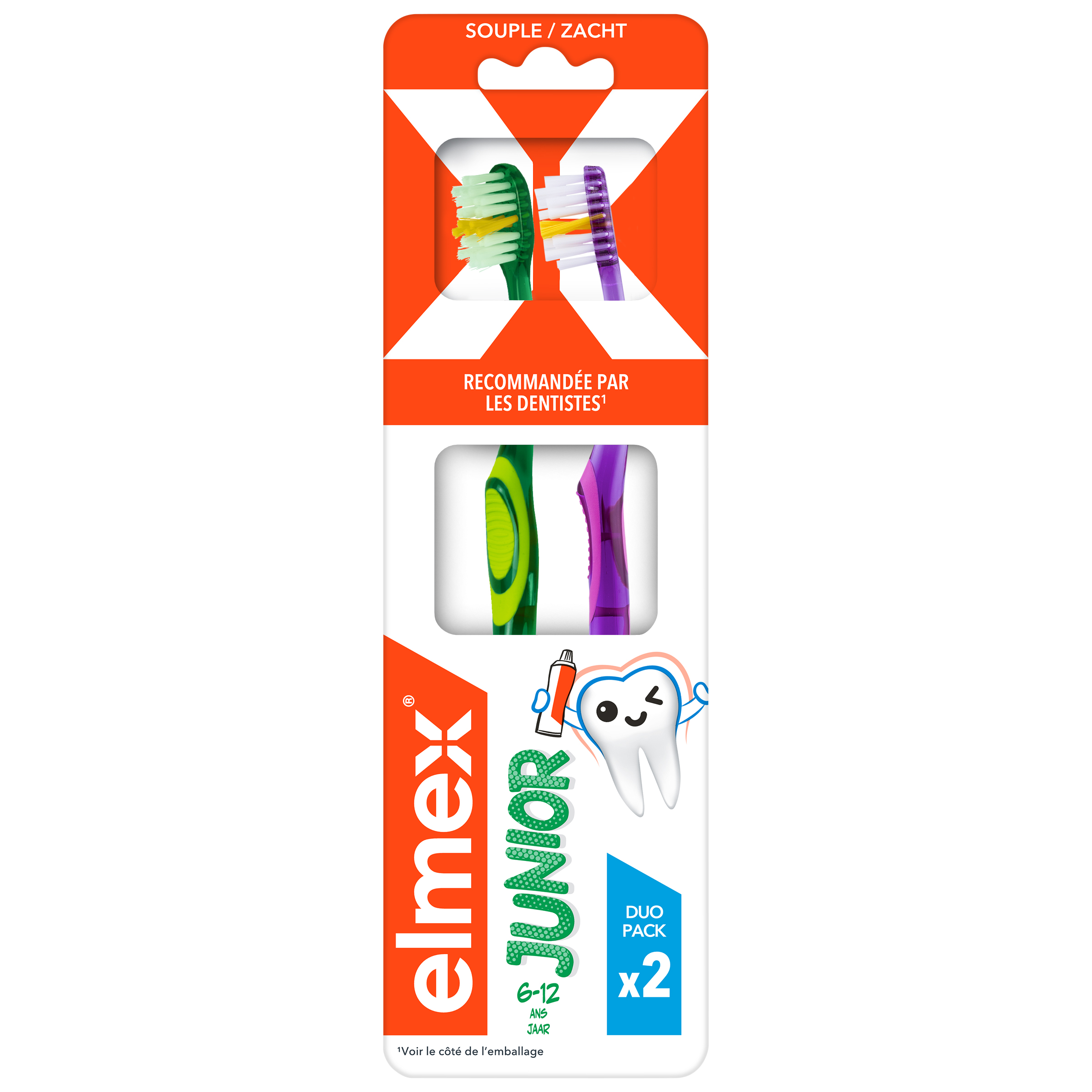 Elmex Anti-Caries Toothbrush Junior 6-12 years flexible Pair