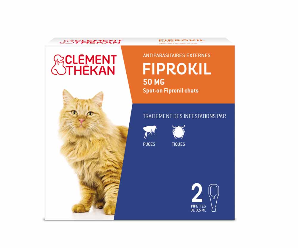 Clement-Thekan Fiprokil Cat Flea & Tick Repellent 2 Pipettes