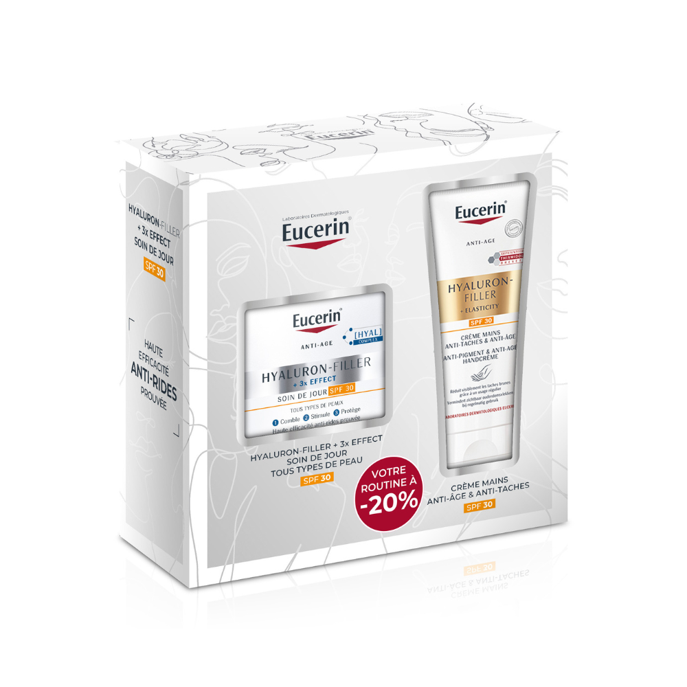Eucerin Giftboxes Eucerin Hyaluron-Filler + 3X Effect Day Care SPF30 + Anti-Ageing Hands Cream SPF30 125ml
