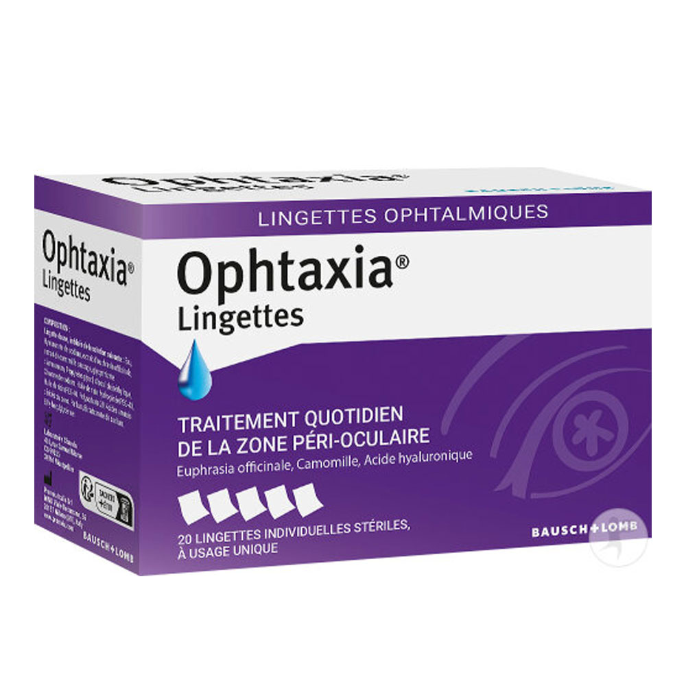 Bausch&Lomb Ophtaxia Daily hygiene wipes for the eye area 20 units