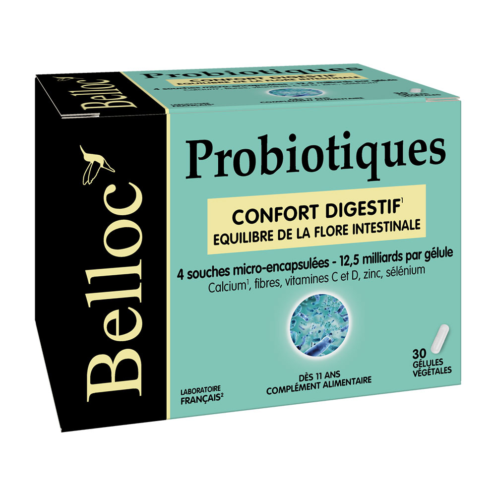 Belloc Probiotics Digestive Comfort Confort digestif x30 vegetarian capsules