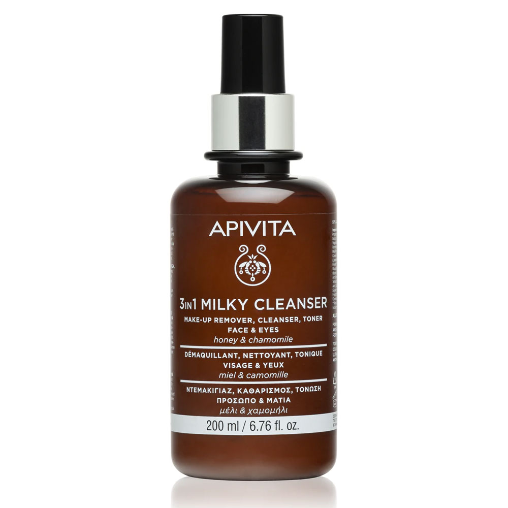 Apivita 3 in 1 Cleansing Milk Face &amp; Eyes 200ml