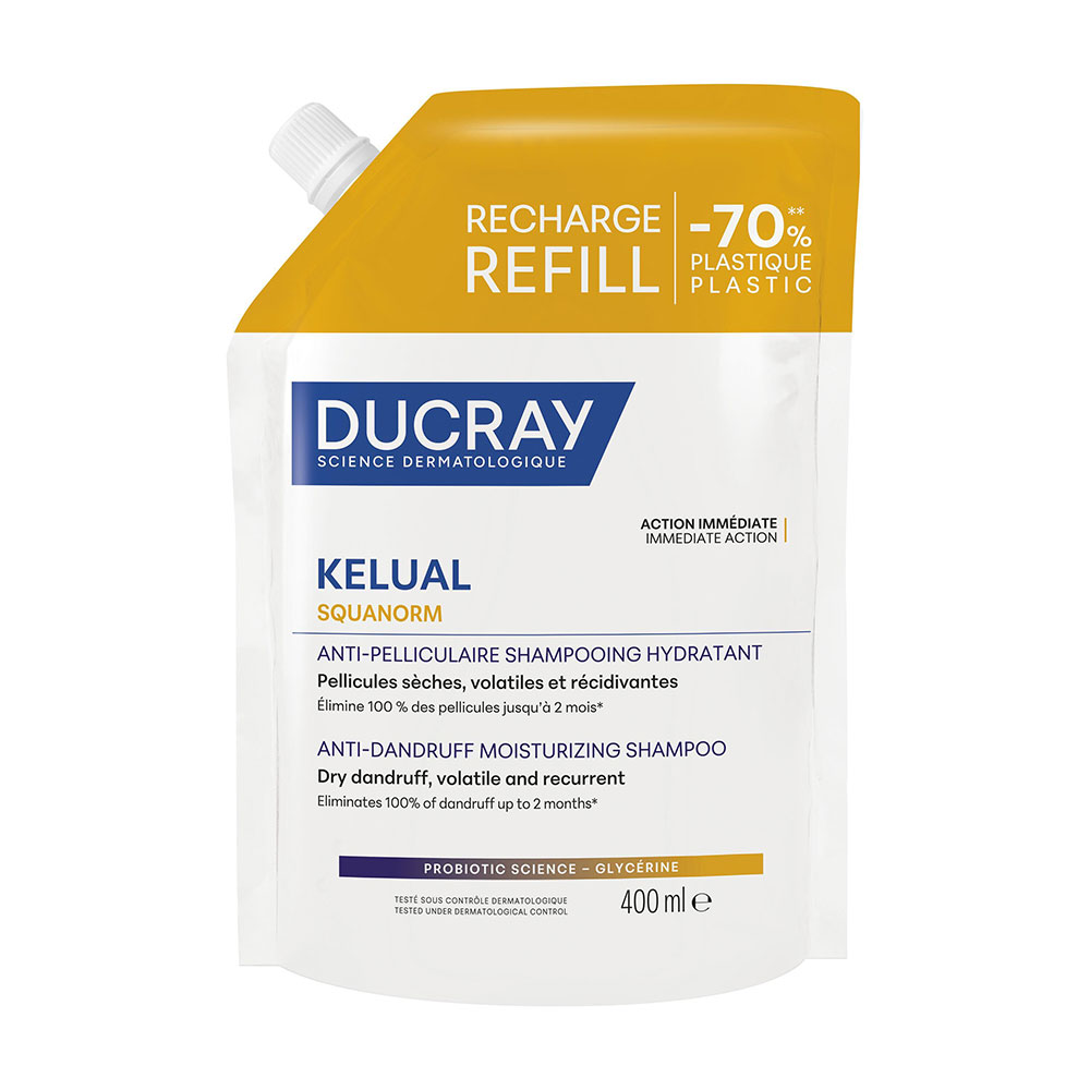 Ducray Kelual Squanorm Eco-Recharge Anti-Dandruff Hydrating Shampoo 400ml