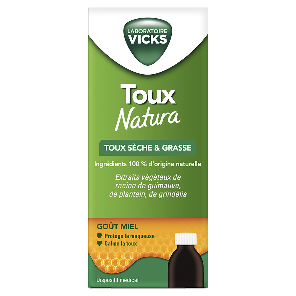 Vicks Toux Natura Syrups For Dry And Chesty Coughs 140ml