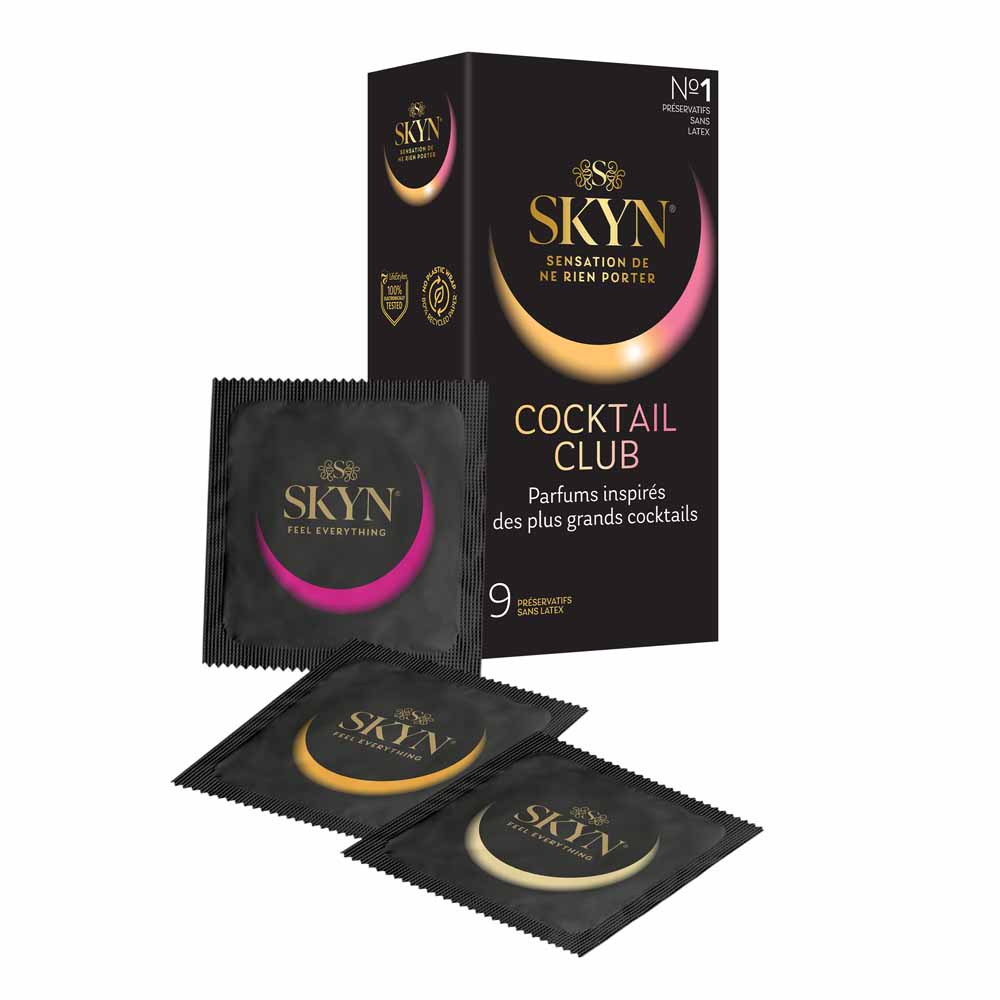 Skyn Cocktail Club Skyn Sensation Cocktail Club Condoms X9 Parfums Inspirés des Plus Grands Cocktails x9