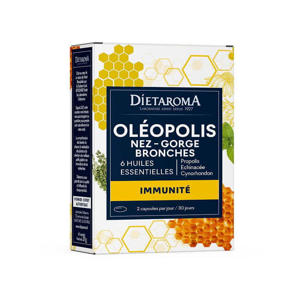 Dietaroma Oléopolis Nose Throat Bronchi 60 capsules