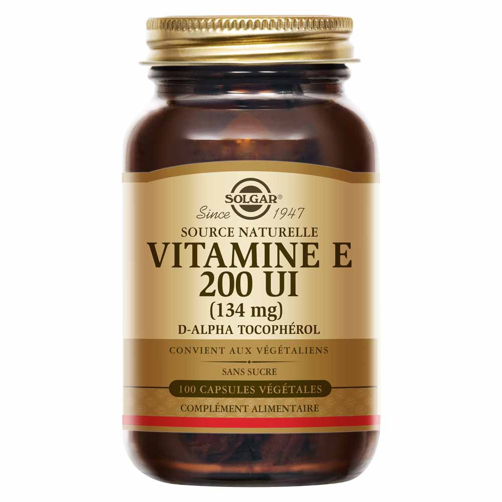 Solgar Vitamin E 200 IU antioxidant for beauty and oxidative stress support 50 capsules