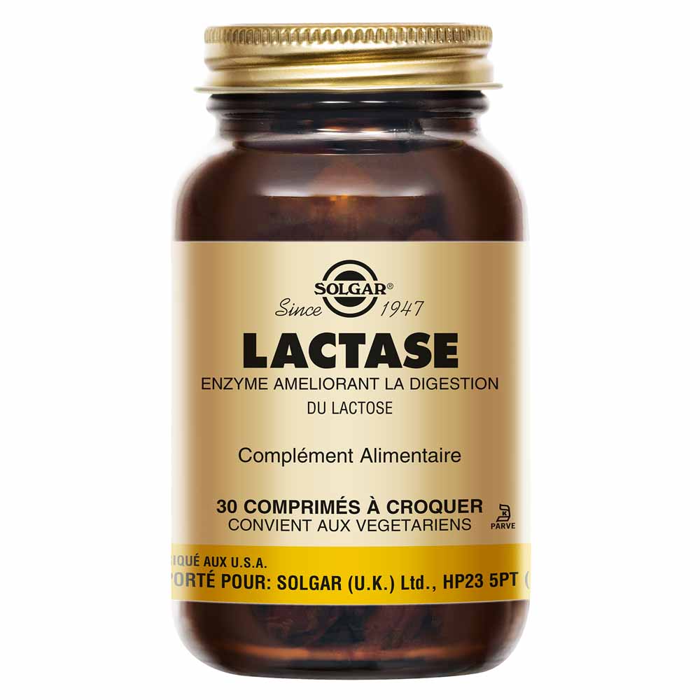 Solgar Lactase enzyme Digestion lactose detox 30 chewable tablets