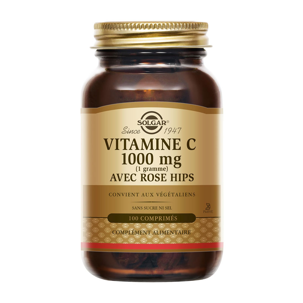 Solgar Vitamin C 1000 mg with rose hips immune support 100 tablets