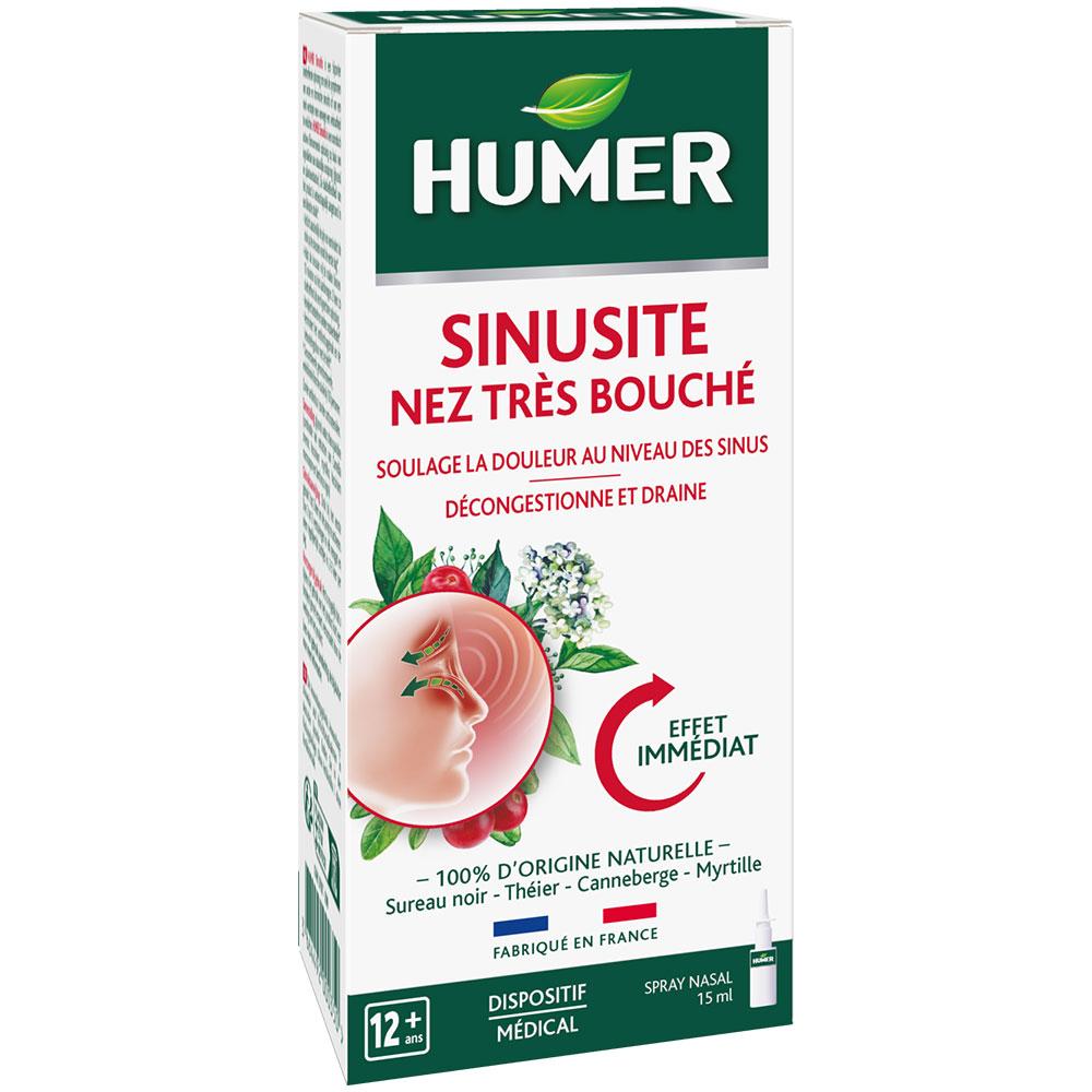 Humer Sinusitis nasal spray for nose, throat and mouth 15 ml