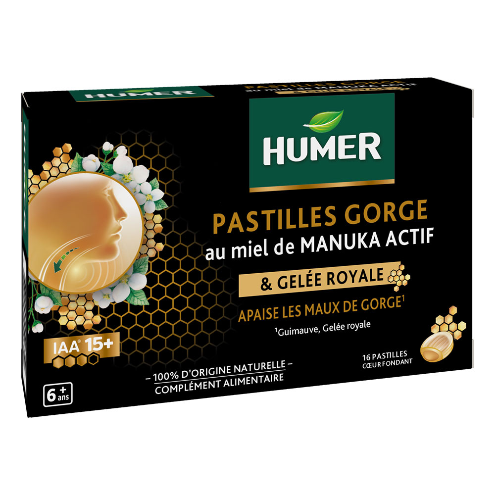 Humer Manuka honey throat lozenges Royal jelly 16 tablets