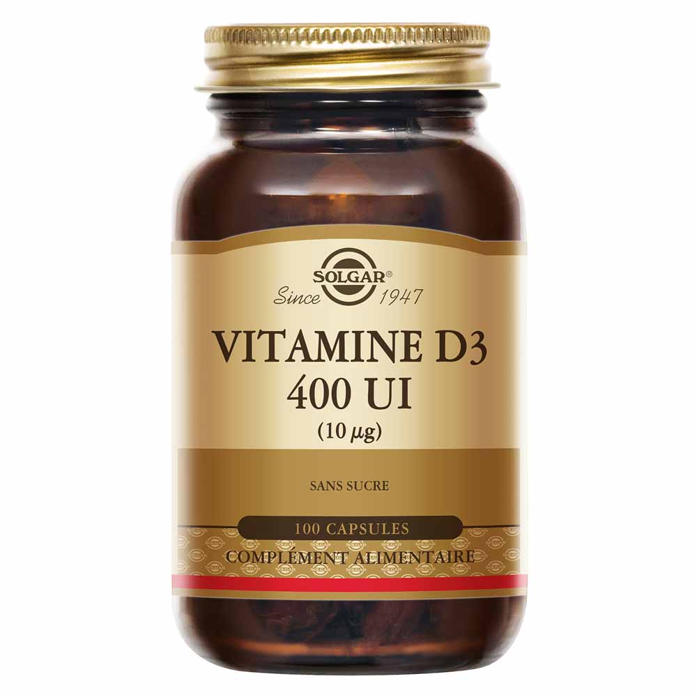 Solgar Vitamin D3 400 IU supports immune defences 100 capsules