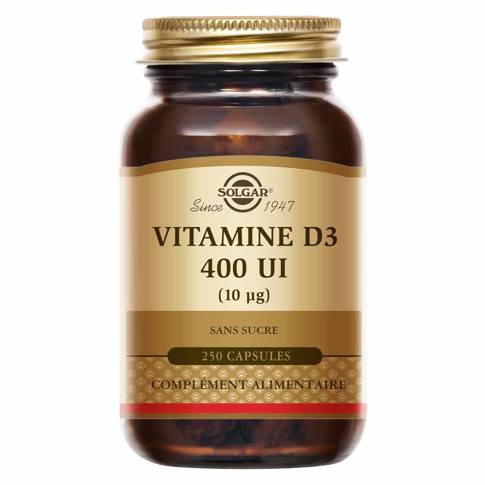 Solgar Vitamin D3 400 IU supports immune defences 250 capsules