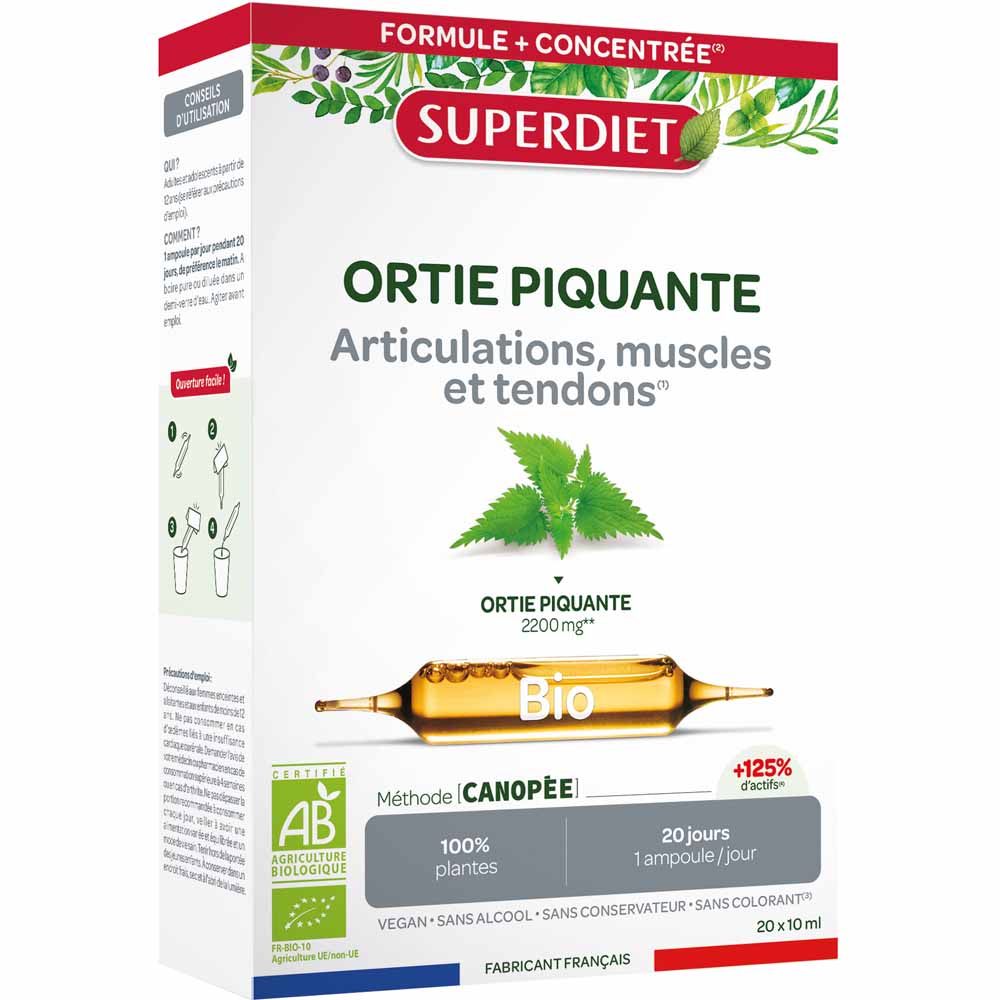 Superdiet Stinging Nettle Organic Joint 20 Ampulas