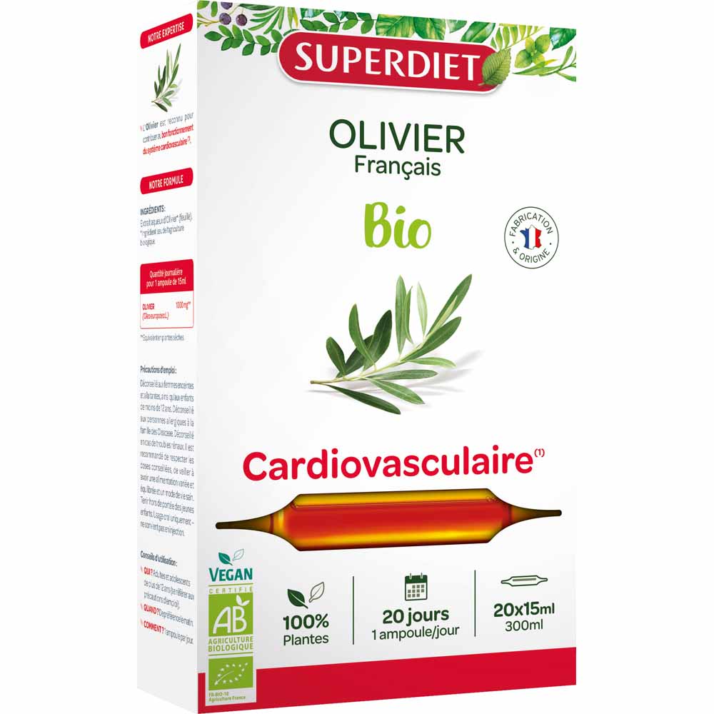 Superdiet Olive Tree Cardiovascular Comfort X 20 Phials 15ml