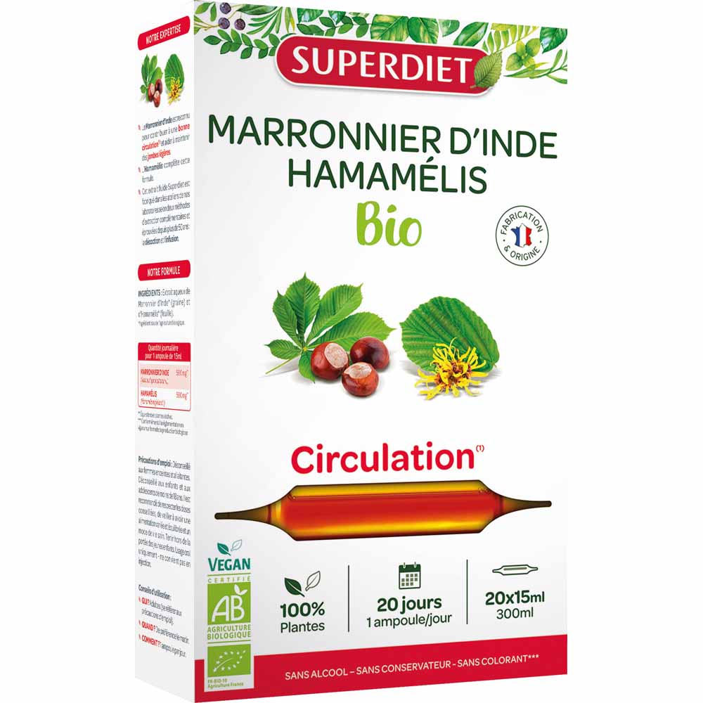 Superdiet Horse Chestnut Witch Hasel Circulation 20 Ampulas