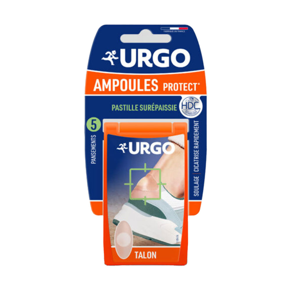 Urgo Thickened heel blister plasters 7.2x4.3cm 2 x 5