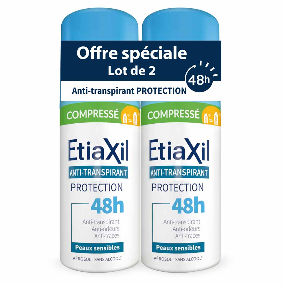 Etiaxil Antiperspirant 48h compressed aerosol protection sensitive skin 2 x 100 ml