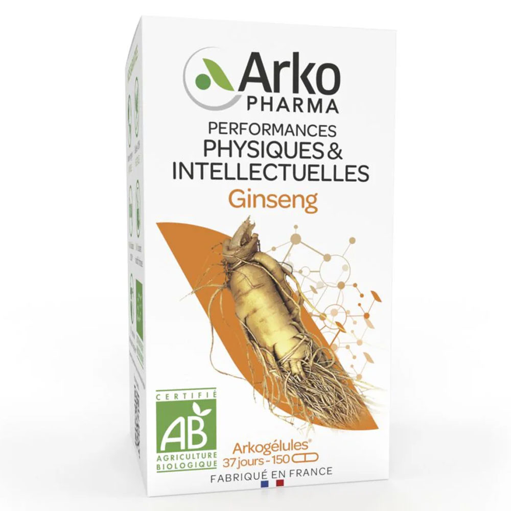 Arkopharma Arkocapsules Physical and Mental Performance Organic Ginseng 150 capsules