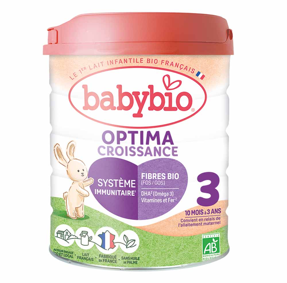 Babybio Baby Milks Optima 3 Growth Milk Powder From 10 Months To 3 Years De 10 Mois A 3 Ans 800g