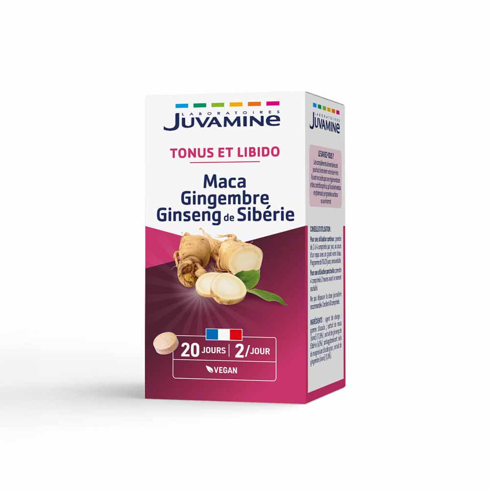Juvamine Maca Ginseng Ginger Sexual Toner X 40 Tablets 40 Comprimés