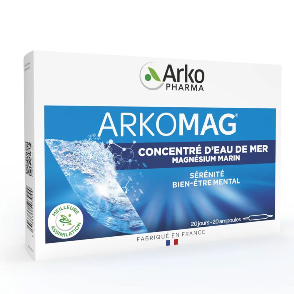 Arkopharma Arkomag Marine magnesium and vitamin B6 seawater concentrate 20 ampoules