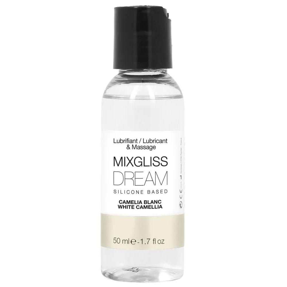 Mixgliss Dream silicone-based lubricant and massage oil camellia white 50 ml
