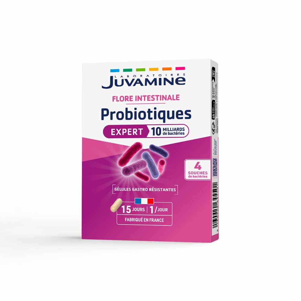 Juvamine Probiotics balance 4 strains supports digestive health 15 capsules
