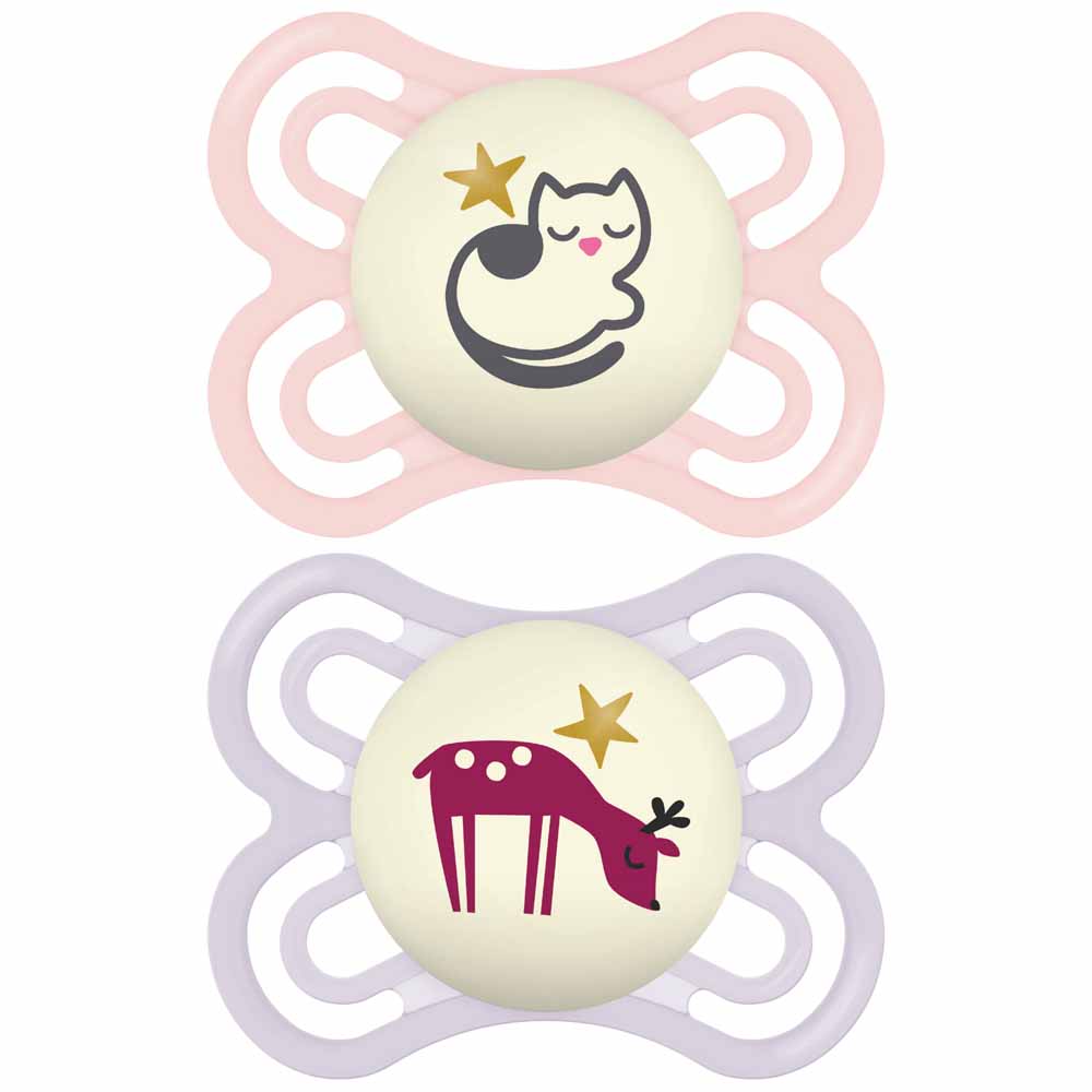 Mam Perfect Night Symmetric Silicone Pacifiers Perfect Night Collection 2-6 months x2