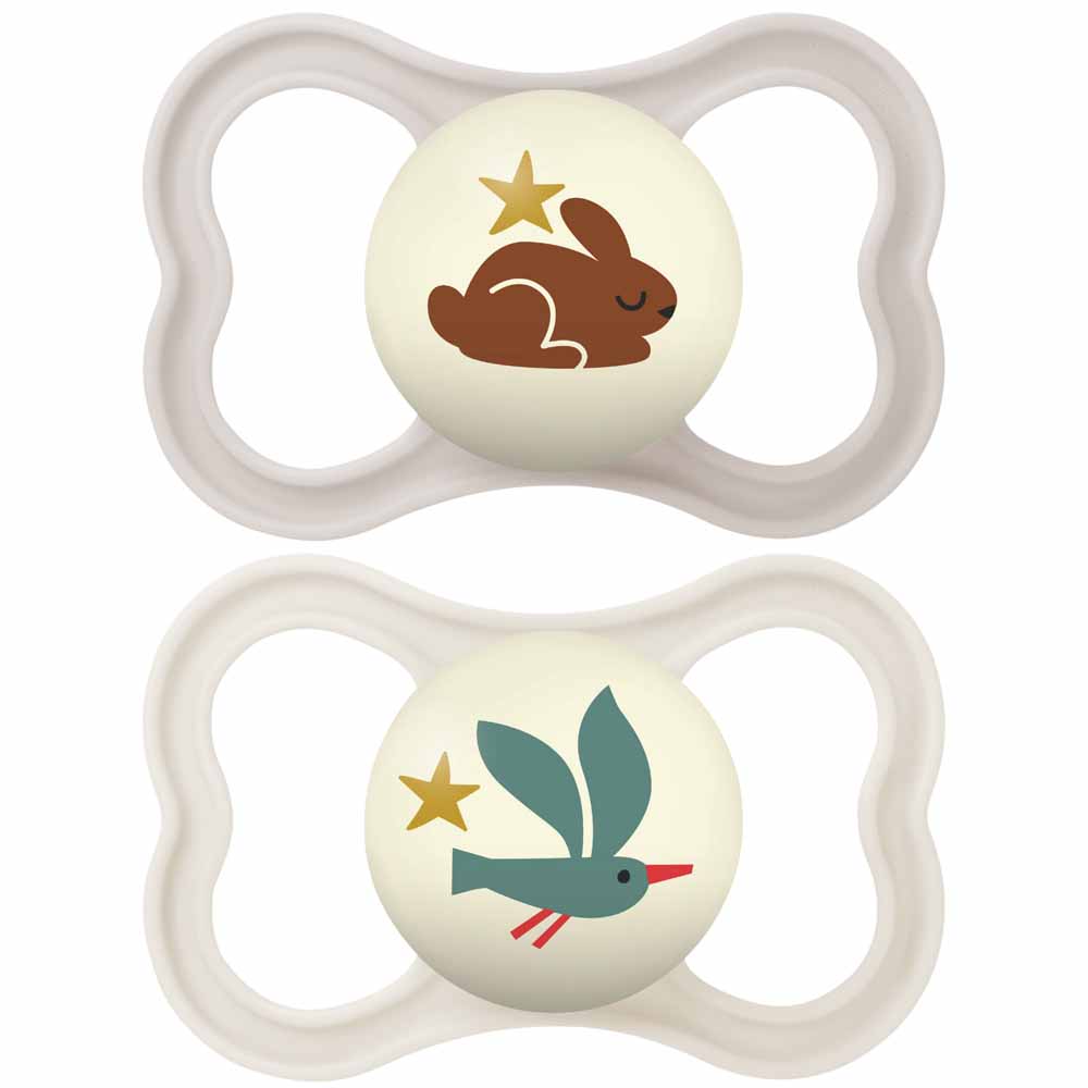Mam Suprême Night Suprême Night Silicone Symmetric Soothers 6 months and Plus x2