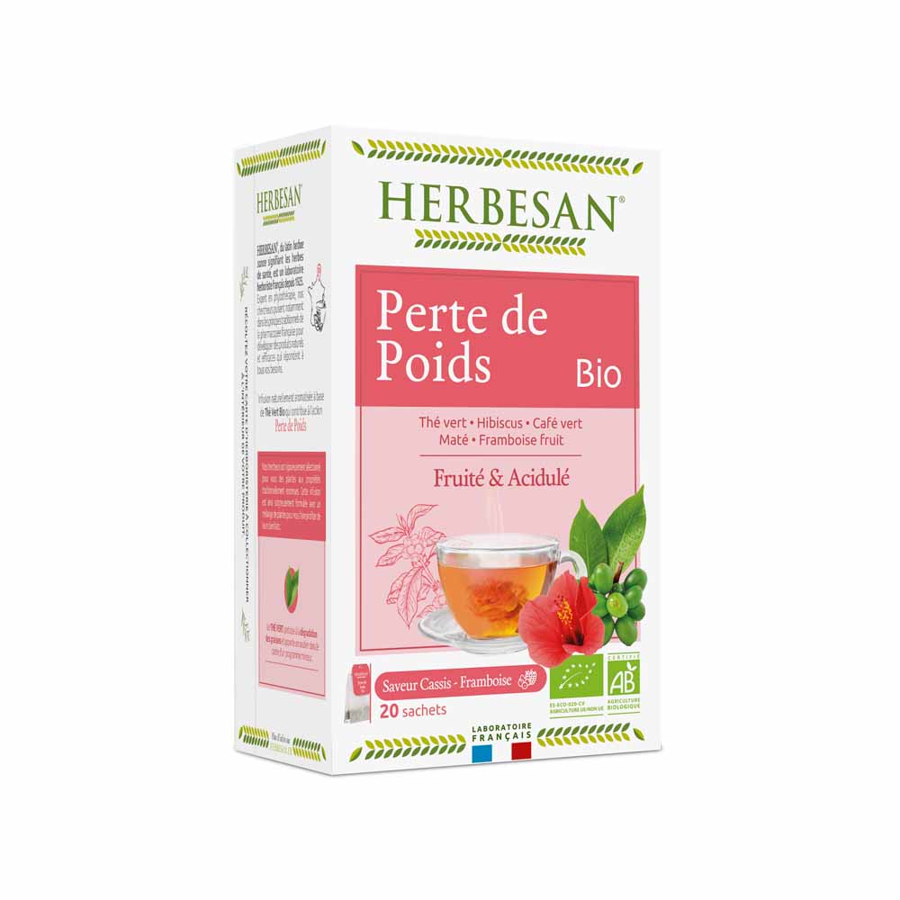 Herbesan Organic Mate Weight Loss Infusion Raspberry Flavour 20 teabags