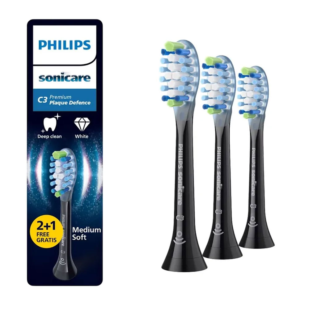 Philips Sonicare C3 Premium Plaque Toothbrush Heads Hx9044/17 HX9043/88 2+1