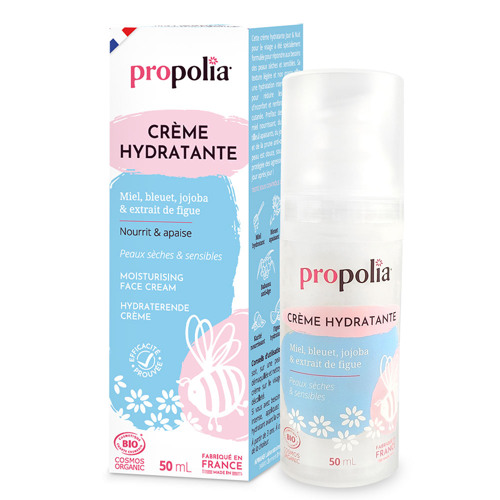 Propolia Crème Hydratante Bio Peaux Sèches & Sensibles 50ml