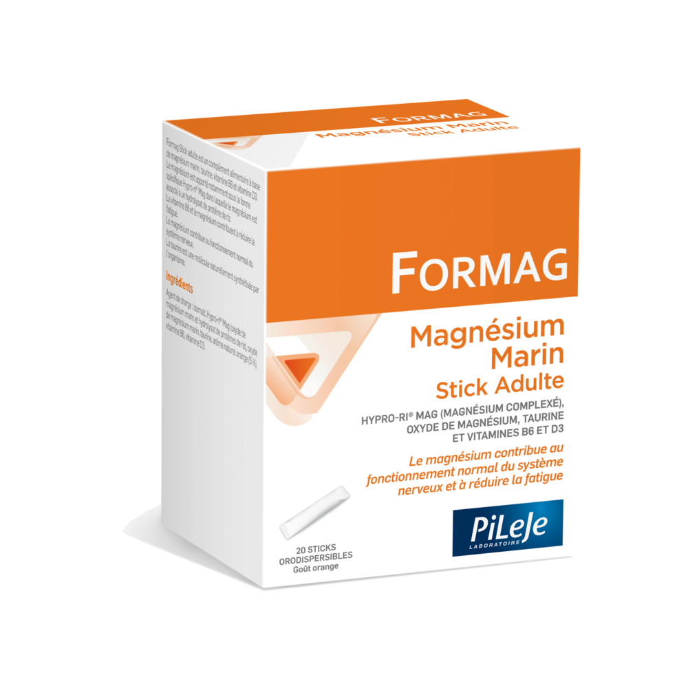 Pileje Formag Magnesium, taurine, vitamin B6 and vitamin D3 for adults 20 orodispersible sticks