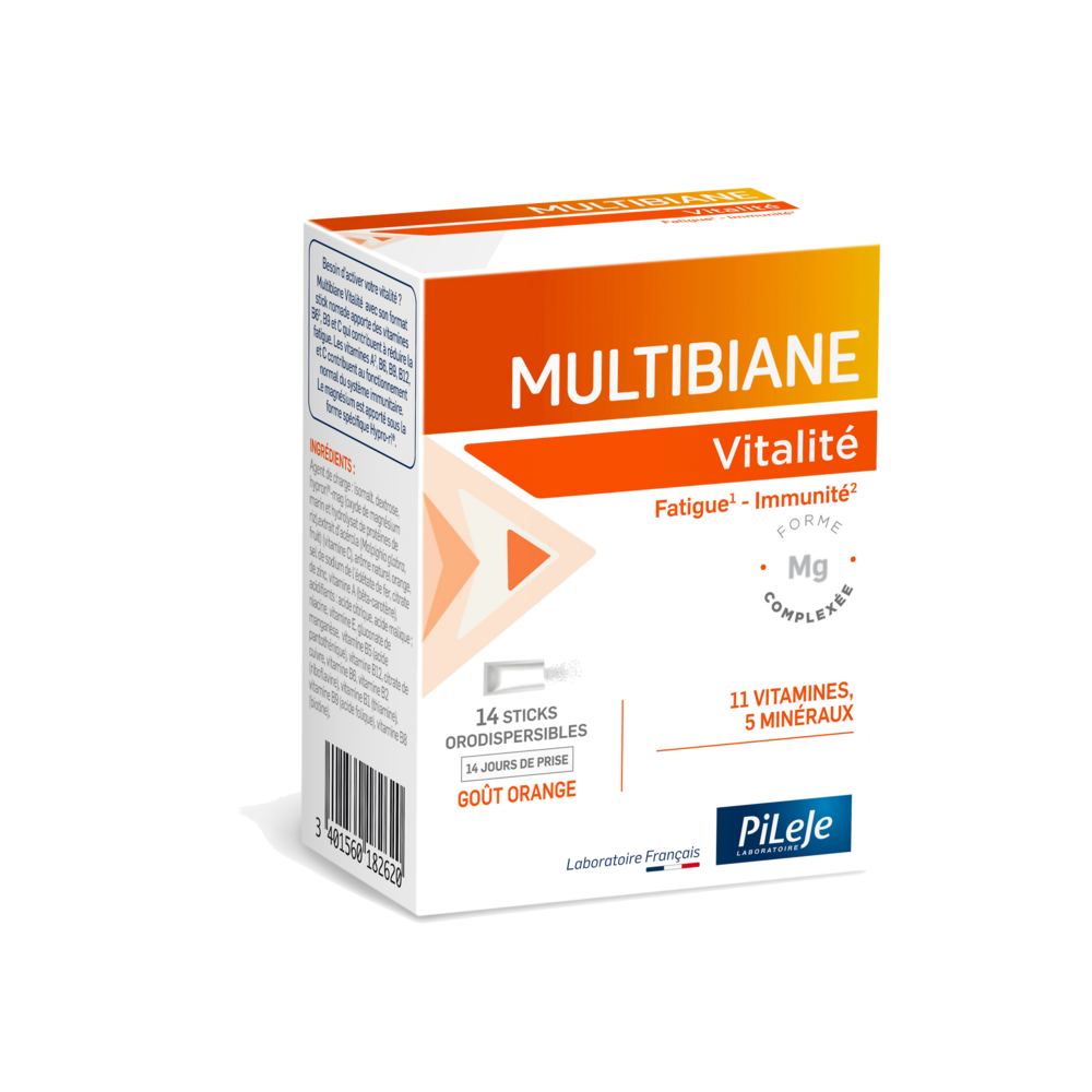 Pileje Multibiane Vitality fatigue immunity 14 sticks