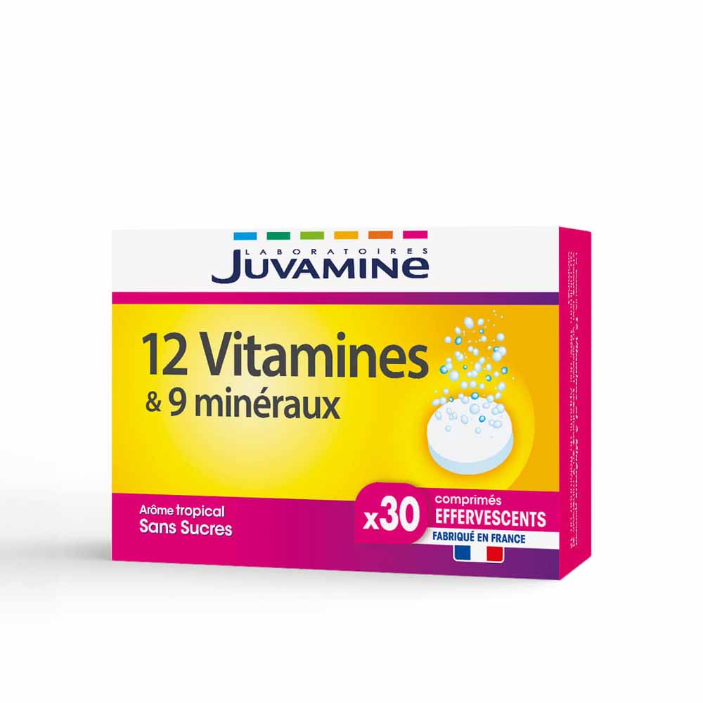 Juvamine 12 Vitamins & 9 mineral 30 Effervescent Tablets