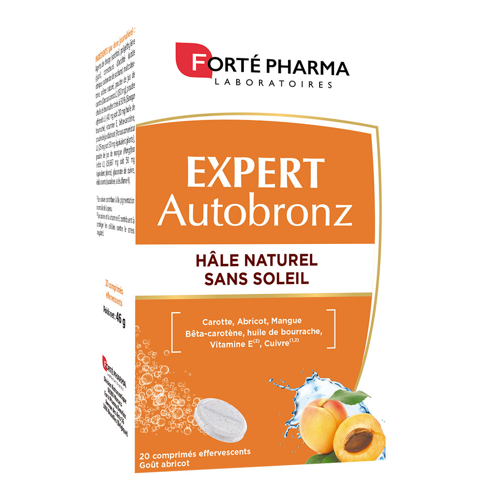 Forté Pharma Natural Sunless Expert Autobronz 20 effervescent tablets