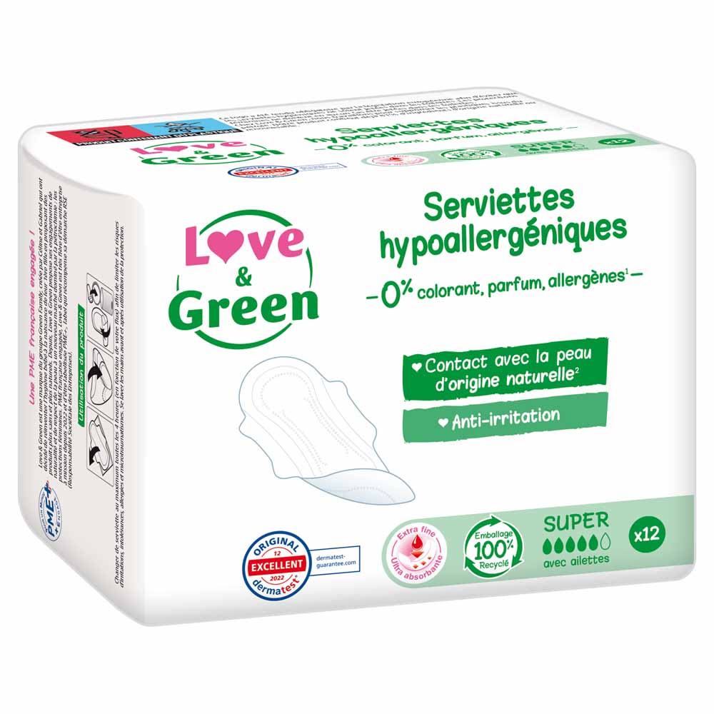 Love&Green Anti-irritation Super 12 Towels 12 Towels