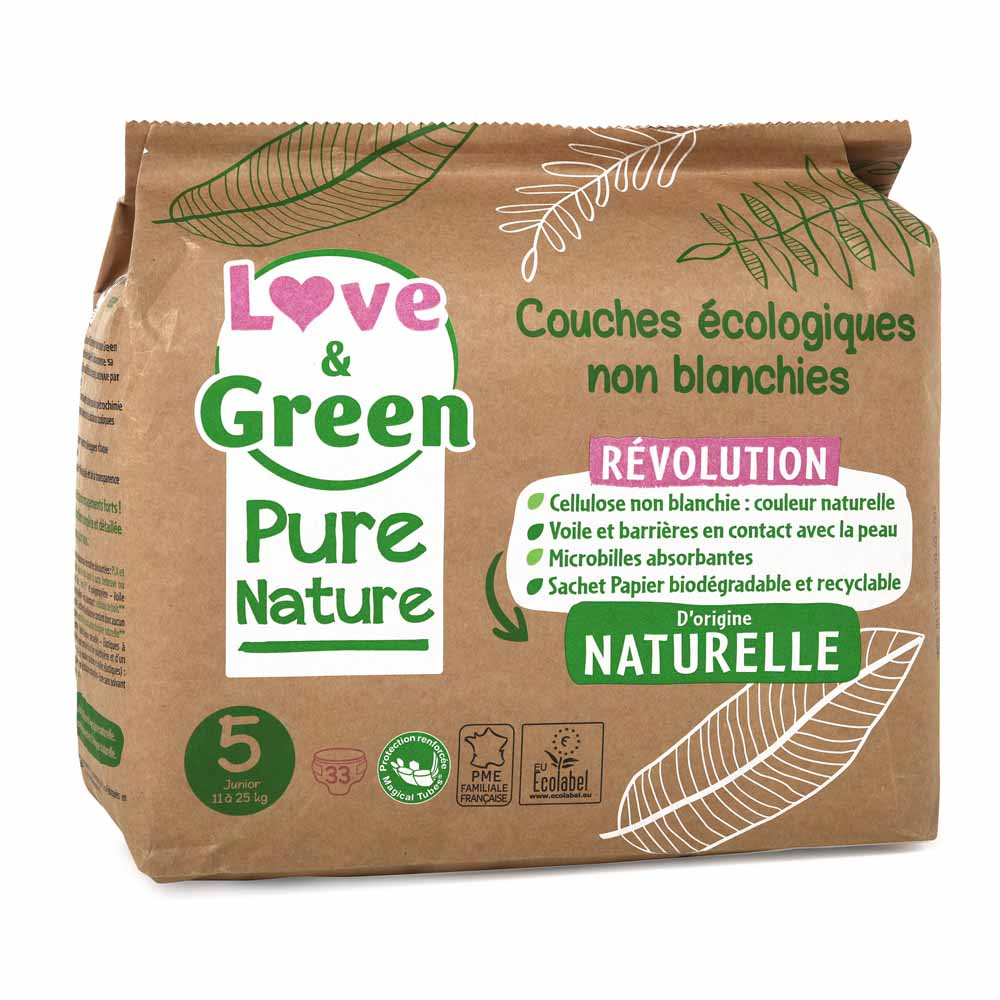 Love&Green Pure Nature Ecological nappies Size 5 x 33