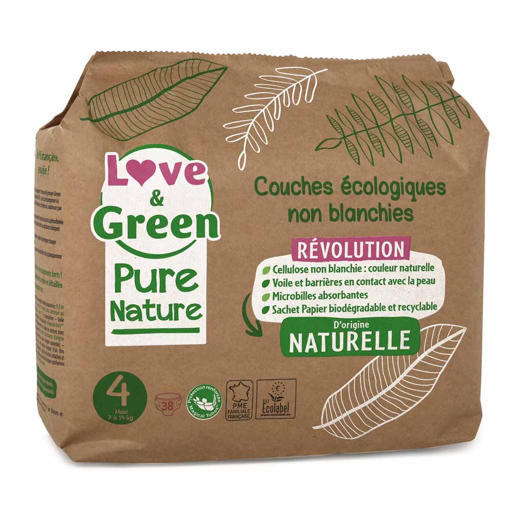 Love&Green Pure Nature Ecological nappies Size 4 x 38