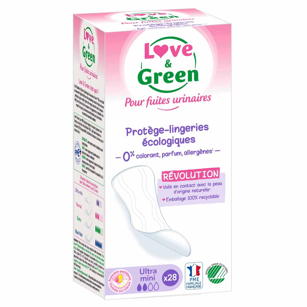 Love&Green Bladder weakness 28 Panty Liners Ultra-mini