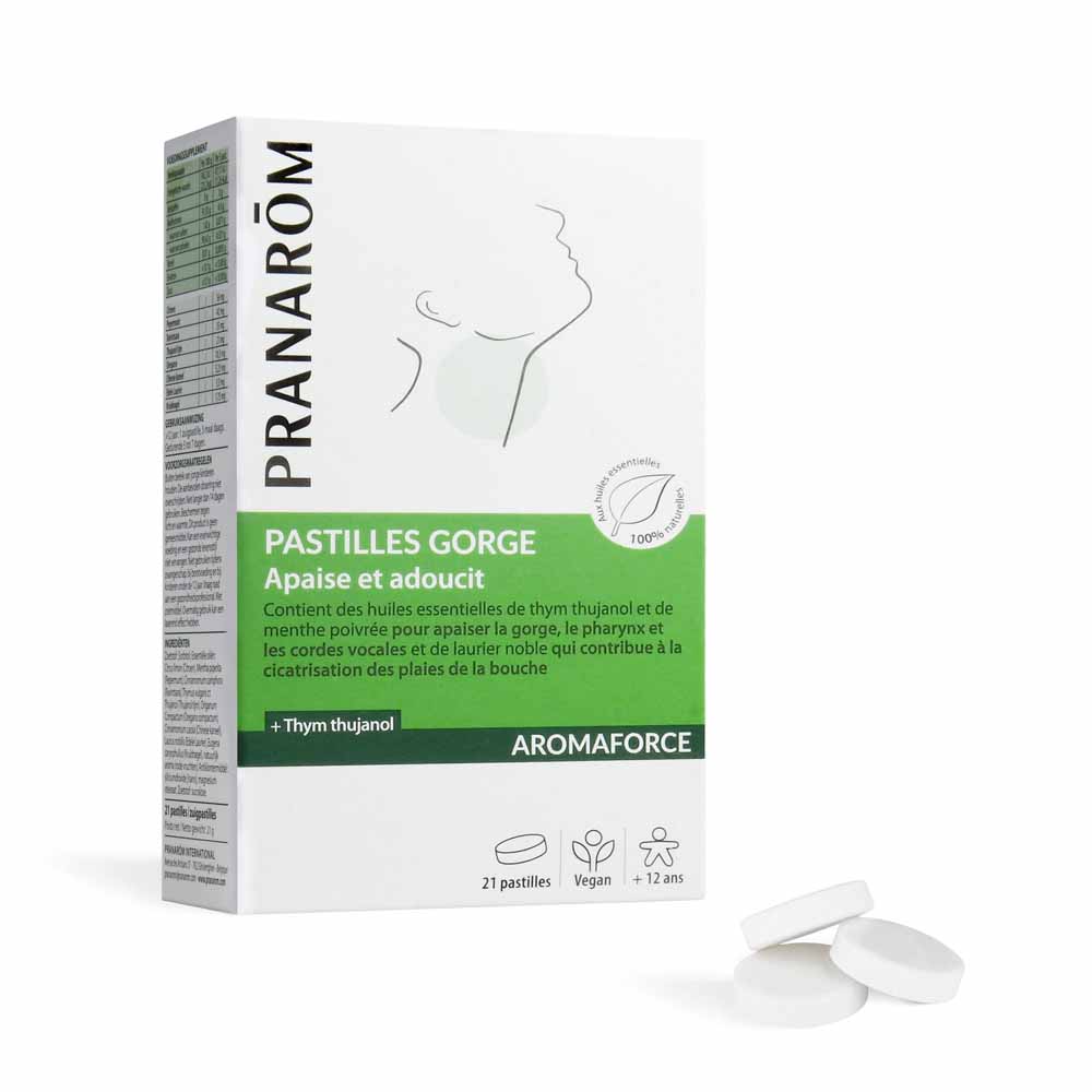 Pranarôm Aromaforce Bioes Soothing Pastilles Softens and soothes the throat x21