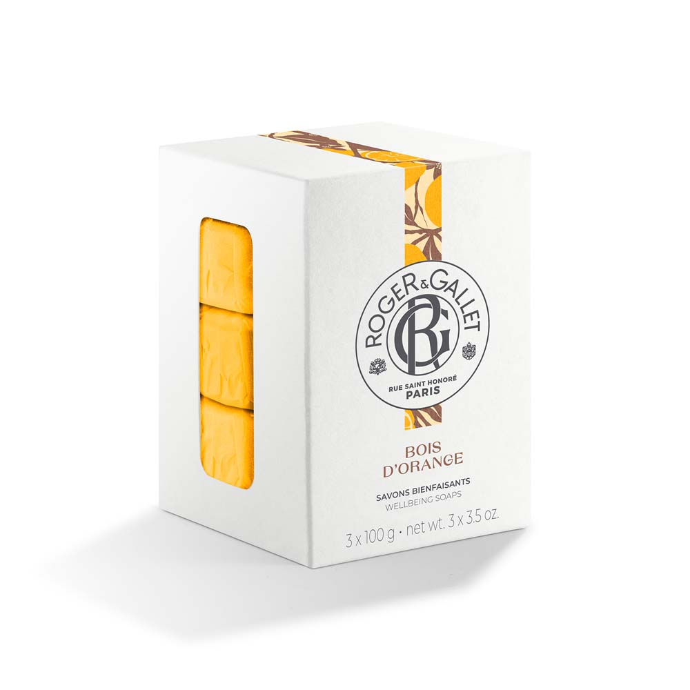 Roger & Gallet Bois D'Orange Scented Soap 100% plant base 3x100g