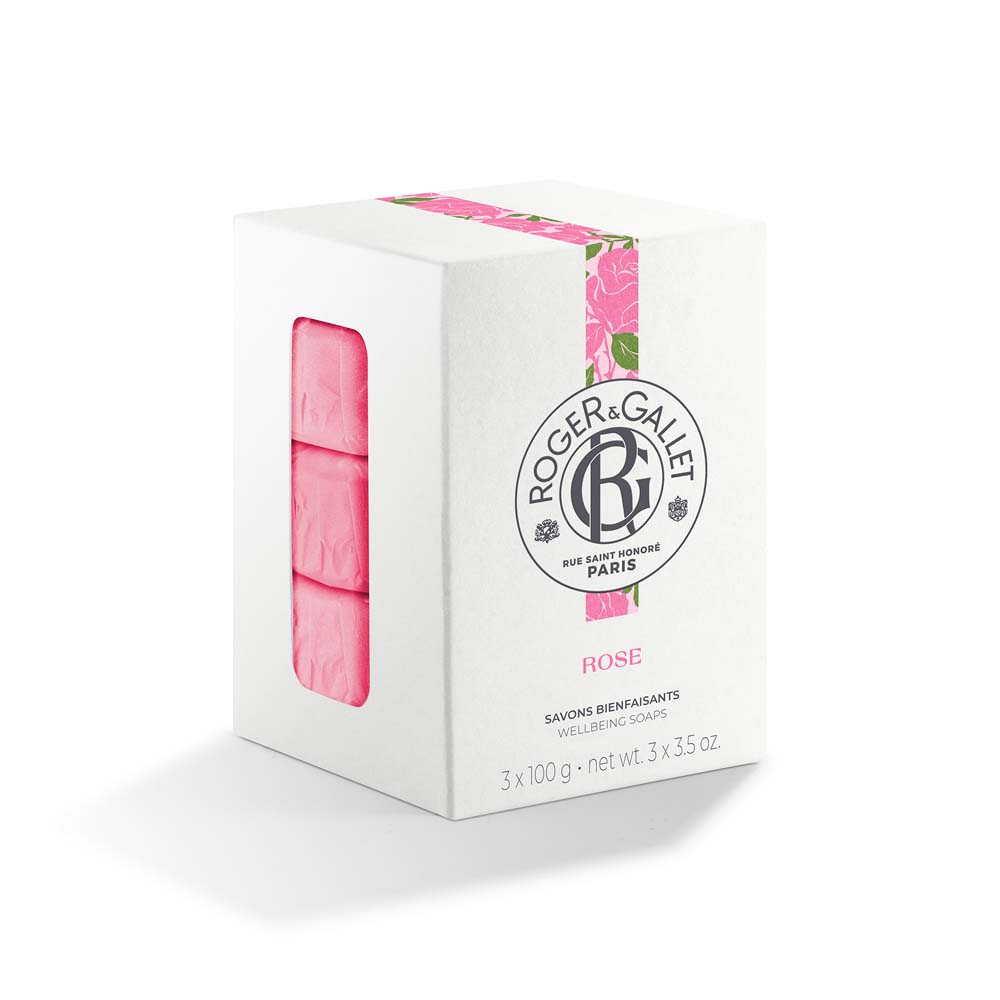 Roger & Gallet Rose Perfumed Soap Plant Base 3x100 g